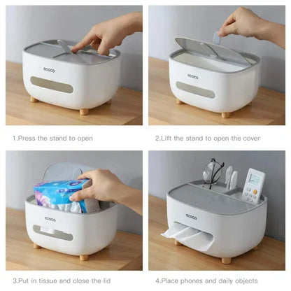 Ecoco Multi-Functional Tissue Box Organizer