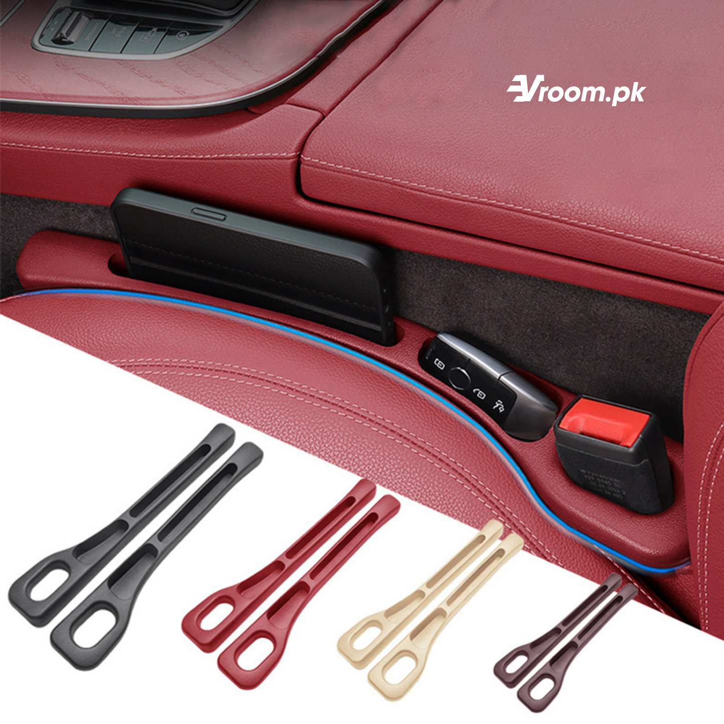 Premium Car Seat Gap Filler & Organizer with Mobile Holder for Cars & SUVs