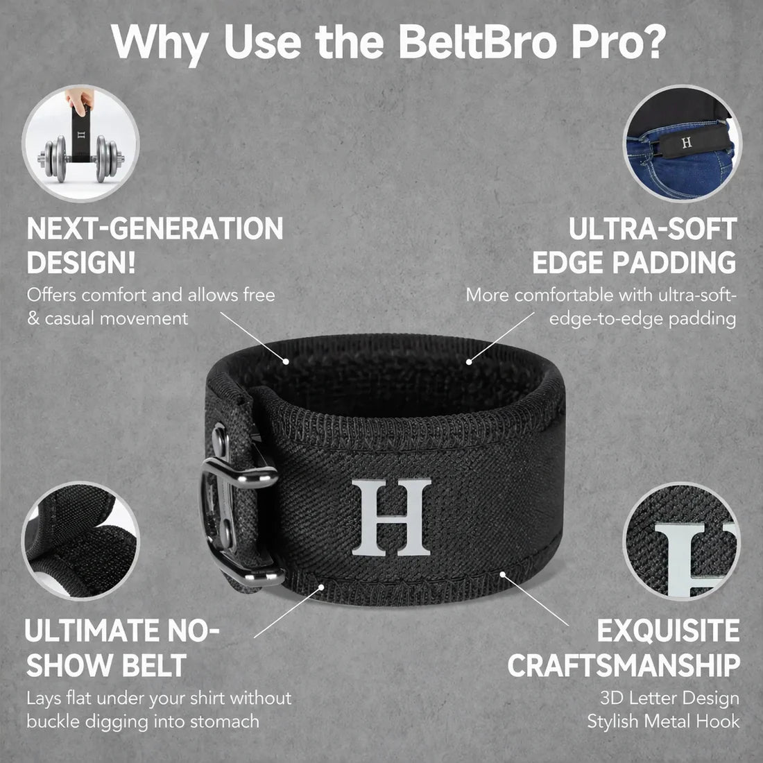 FlexBelt - Buckle-Free Hook Belt