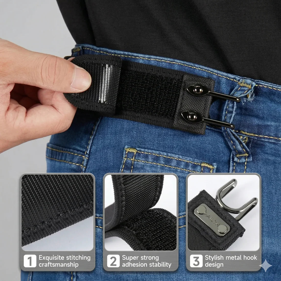 FlexBelt - Buckle-Free Hook Belt