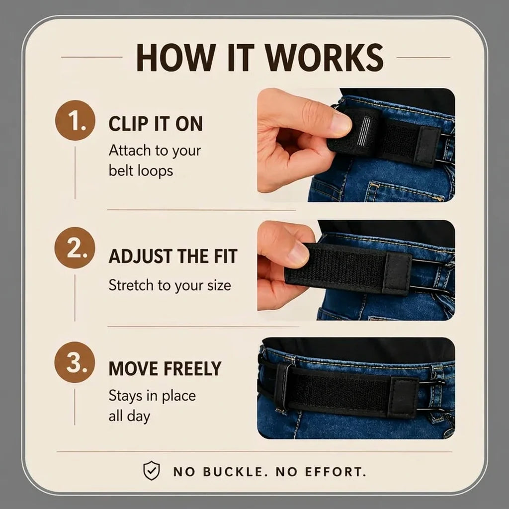 FlexBelt - Buckle-Free Hook Belt